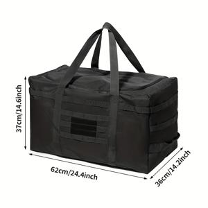 TEMU 전술 더플백, 오버사이즈 아웃도어 여행 수납 가방, 피크닉 캐노피 텐트 캠핑 장비 정리함, 가정용 의류 및 잡화 수납 가방, 차량 트렁크 정리함.