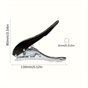 TEMU 헤비듀티 싱글 홀 펀치 - 종이, 카드, 플라스틱, 카톤용 스테이플 - 6mm/ 8mm/ 10mm 조절 가능한 펀치 사이즈, 휴대용, 핸드헬드 및 장거리 사용 가능