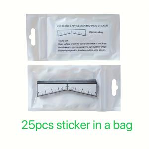 TEMU 25개입 눈썹 쉬운 매핑 스텐실 아이로우 스티커 키트 마이크로블레이딩 PMU 눈썹 모양 디자인 위치 측정