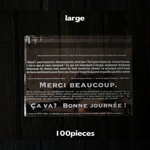 TEMU 100개, 소형(15x20cm) / 대형(15x25cm) 자체 밀봉 식당용 빵 봉지 - 투명, 프랑스어 텍스트 포함 - 베이킹 제품 및 과일 다기능 보관용