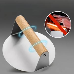 TEMU 내구성 강한 5.5인치 스테인리스 버거 프레스 - 나무 손잡이, 논스틱 고기 연화기, 완벽한 그릴 요리를 위한 내열 BBQ 도구