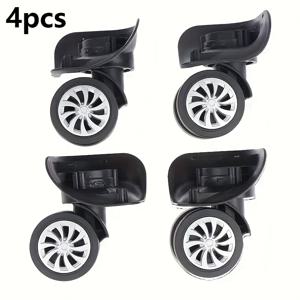 TEMU 4개 세트 헤비듀티 교체용 캐리어 바퀴 - 초저소음 스피너 타이어, 하드/소프트 쉘 가방 호환 - 공항, 출장, 휴가용 여행 필수품 - 내구성 플라스틱 제작, 공항 기어, 부드러운 회전, 빈번한 여행자용