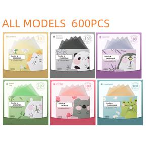 TEMU 600개 피부 오일 흡수용 종이, 6가지 향수 - 남성과 여성 모두에게 적합 - 모든 피부 유형에 적합 - 메이크업 제거용 종이