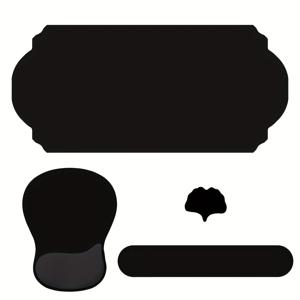 TEMU 대형 4-in-1 마우스 패드 세트 (손목 지지 기능이 있는 게이밍 마우스 패드, 데스크 매트, 키보드 손목 받침대, 코스터 포함). 가정 및 사무실에서 사용하기 위해 인체공학적으로 설계되었습니다.