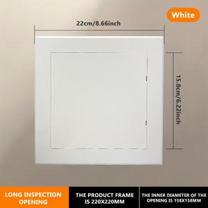 TEMU 미관을 위한 예약된 배플이 있는 접착식 에어컨 배수 파이프 검사 커버 플레이트 1개, 천장 검사용 장식 커버.