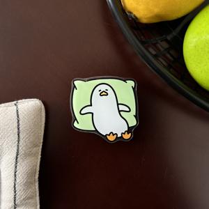 TEMU 2D 평면 오리 모바일 폰 케이스 스탠드, 접착식 휴대용 데스크탑 스탠드, 재미있는 전자 액세서리, 독특한 선물 아이디어, 친구와 가족을 위한 2D 플랫