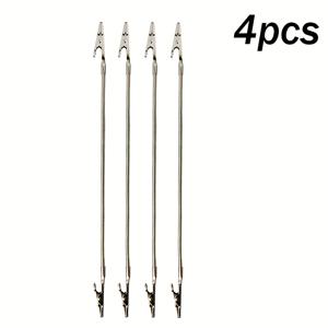 TEMU 4pcs 강력한 다기능 이중 헤드 코끼리 클립 홀더 - 유연한 디자인, 사무실, 가정, 실험실 도구에 적합 - 모기 코일, 스티커 노트, 케이블과 호환 가능 - 내구성 있는 알루미늄 합금 구조, 고품질 재질, 다목적 그립, 케이블 정리함, 사무실 직원에게 이상적인 제품|다리미