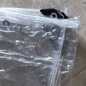 TEMU 1개 두꺼운 투명 방수 타포린, PVC 방풍 천 및 밀봉 링 포함, 바람, 비, 먼지 및 눈에 강함, 야외 정원, 파티오, 닭장, 현관 및 기타 시나리오를 덮는 데 적합.