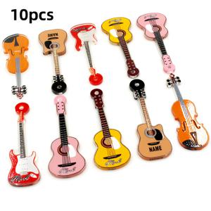 TEMU 아크릴 미니 기타 & 우쿨렐레 펜던트 10/20개입 - 생생한 투명 패턴, 주얼리 제작에 적합, 목걸이, 팔찌, 키체인 공예 재료, 가볍고 내구성이 뛰어난 음악 테마 장식, 투명 아크릴 펜던트 (모양)