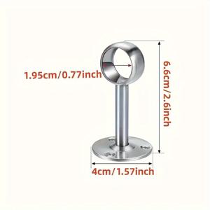 TEMU 2팩 내구성 있는 스테인레스 스틸 옷장 바구니 브래킷 - 헤비 듀티 금속 천장 마운트 커튼 바구니 홀더, 샤워 커튼 바구니 끝 브래킷, 옷장, 캐비닛 하이킹 바구니 플렌지 소켓
