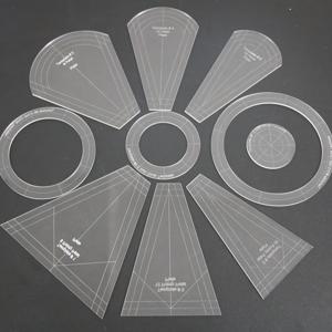 TEMU 10-피스 퀼팅 아크릴 자 세트 - DIY 봉제 패치워크를 위한 투명 모양 템플릿 - 수공예 및 재봉틀을 위한 공예 절단 가이드