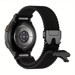 TEMU 삼성 7/6/5/4 클래식 40mm/44mm, 워치 6/4 클래식 47mm/43mm/46mm/42mm, 워치 5 프로 45mm용 원클릭 브레이디드 스트랩 - 여성/남성용 노갭 신축성 나일론 밴드, 삼성 스마트워치 액세서리