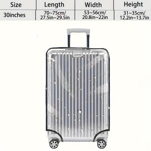 TEMU 튼튼한 디자인, PVC 여행 가방 보호 커버 (20/24/28/30인치 가방 호환) - 먼지 및 스크래치 방지, 습한 환경에 적합, 오래 지속되는 여행용품, 필수품 | 스타일리시한 여행 가방 스타일 | 세련된 디자인