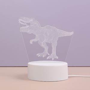 TEMU 1개 3D 빛나는 공룡 무드등 - 움직이는 팔과 다리, 침대 옆 조명, 귀여운 조명, 플라스틱 침대 조명 및 방, 파티 장식, 공룡 테이블 램프