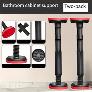 TEMU 2개 세트 가정용 텔레스코픽 지지대, 높이 조절 가능 7.09-23.62인치 내구성 플라스틱, 욕실 캐비닛 설치 및 프레임 걸이 고정 도구, 440 lbs 하중 용량, 방청 처리