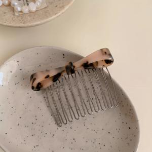 TEMU 일본 한국 신상 헤어 액세서리 헤어 빗 플레이트 헤어 클립 리본 클립, 앞머리용 아크릴 리본 클립, 고품질 미적 감각 헤어 여성용