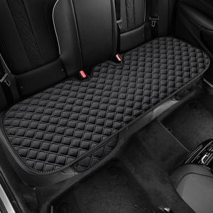 TEMU 사각 리넨 질감 자동차 쿠션 여름용 쿨 통기성 뒷좌석 매트 1개 - 사계절 편안함 범용 핏