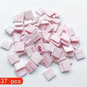 TEMU 37개 질감 핑크 타일 - 구름 무늬 벚꽃 색상, 0.787인치 열가루 성형 DIY 공예용 사각형 벽 & 바닥 아트, 창의적인 수제 프로젝트, 장식용 타일링, 파도 패턴 타일, 대리석 마감