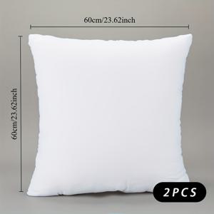 TEMU 클래식하고 심플한, 다양한 사이즈의 흰색 베개 코어, 부드럽고 푹신하며 피부 친화적이고 편안한, 2개 쿠션 코어, 사계절에 적합, 학생 기숙사, 호텔 객실, 가족 침실 및 기타 행사에 적합