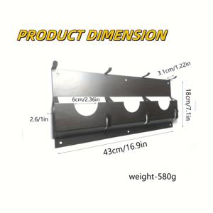 TEMU 3 슬롯 각도 그라인더 정리함 - 밀워키/데와트용 벽걸이 도구 스탠드 - 커팅기 및 폴리셔용 강력한 금속 보관 랙과 후크 - 차고 및 작업장 정리용 - DIY 열혈 팬들과 기계공에게 이상적인 선물