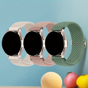 TEMU 포러너너 265/255, 7/6/5/4(40mm/44mm), 샤오미 워치 S4 및 아마즈핏 GTR 4 호환용 3개 세트 18/20/22mm 짠 탄성 브레이디드 스트랩, 남녀공용 퀵 릴리즈 스포츠 나일론 밴드