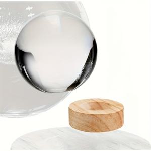 TEMU 1개 3D 레이저 조각 천체 볼 나이트 라이트, 나무 받침대 - USB 전원 컬러 변화 은하수 효과, 침실용 전통 기하학 유리 장식 램프, 생일 및 어머니날 & 아버지날 선물, 현대적인 세련된 침실 조명