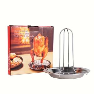 TEMU 1개 업그레이드 스테인리스 스틸 맥주 캔 치킨 로스터 랙 - 수직 그릴 랙, 접이식 디자인 & 쉬운 세척, 야외 그릴링, 캠핑, 피크닉용 휴대 가능, 430 식품 안전 녹 방지, 슬림한 주방 액세서리, 내구성 강화, 컴팩트 설계, 바비큐 애호가를 위한 캠핑 요리 도구