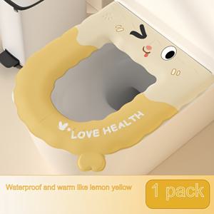 TEMU 두꺼운 사계절용 범용 방수 변기 시트 패드 EVA 변기 시트 커버 사계절 범용 변기 시트 링 커버|변기커버