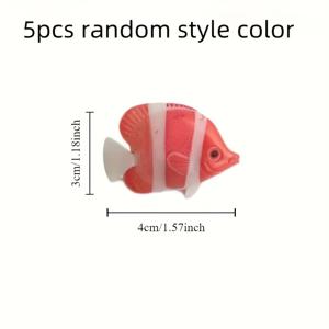 TEMU 수족관용 5개 부유 움직이는 물고기 장식 - 리얼리스틱 수영 물고기 조각상, 수족관 장식용 저유지보수 물고기 움직임, 비즈니스 디스플레이용