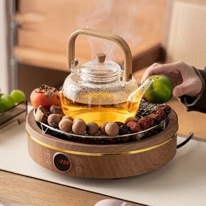 TEMU 1개, 집에서 차를 끓이는 불에 사용하는 찻주전자, 두꺼운 내열성 고 붕규산 유리 재질, 대용량, 가정용 차 마시기에 적합, 꽃차, 과일차, 잎차를 끓이는 재사용 가능, 친구들을 위한 엔터테인먼트에 완벽