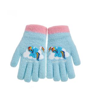 TEMU 공식 장갑, 귀여운 카툰 디자인, 핑거리스 보온 디자인, 핑크/블루/퍼플 컬러 옵션, 부드러운 라이트 베이지 친화적 방풍 보온, 겨울 놀이용 보온, 사랑스러운 포니 패턴