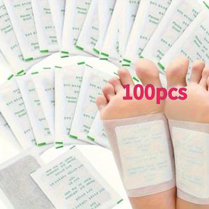 TEMU 50/100개 허브 발 패치 발 담그기용 - 정교한 디자인, 완벽한 착용감, 천연 성분, 발 관리, 발 담그기, 발