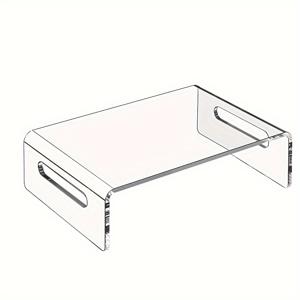 TEMU 아크릴 컴퓨터 모니터 스탠드 | 노트북, 데스크탑, 프린터, iMac용 투명 아크릴 데스크 마운트 - 가정 및 사무실 사용에 적합|컴퓨터책상|모니터받침대