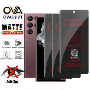 TEMU 삼성 갤럭시 S23 울트라/S22 울트라/S21 울트라/S20 울트라/S20+/S20용 곡면 매트 세라믹 프라이버시 보호필름 3개 세트, 안티스파이, 안티글레어, 안티스크래치, 안티샤터, 안티핑거프린트, 안티오일, 풀커버 TPU 필름