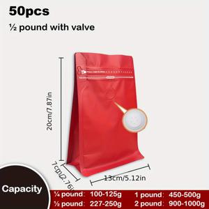 TEMU 원방향 밸브가 있는 자동 밀봉 커피 백 - 공기밀폐 신선도 유지, 누수 방지 커피 팟 (커피 원두/분쇄 커피/차용) - 재사용 가능 & 쉬운 밀봉 클로저 (베이지/레드/블루/블랙) - 가정, 사무실, 카페, 선물용 커피 바 용품에 이상적