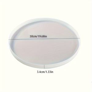 TEMU 1pc 대형 강 테이블 20인치 둥근 테이블 실리콘 몰드 대형 트레이, 시계, 수지 예술 크리에이티브 주얼리 캐스팅, 수지 퀵샌드 테이블 실리콘 몰드 DIY 수지 드립 미러 둥근 강 테이블 실리콘 몰드
