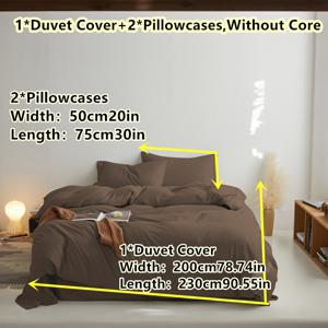 TEMU 3pcs 심플 컴포트 소프트 이불 커버 베개커버 세트