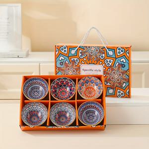 TEMU 2/4/6개 세라믹 보울 선물 세트 - 우아한 라운드 보울과 세라믹 접시, 시리얼, 수프, 샐러드, 파스타에 적합 - 집들이, 크리스마스, 어버이날 저녁 식탁 용품