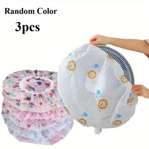 TEMU 3개 세트 전기 선풍기 먼지 커버, 사계절용 방진 보호 커버, 가정 및 사무실용, 쉬운 사용, 범용 핏, 필수 액세서리|서큘레이터선풍기