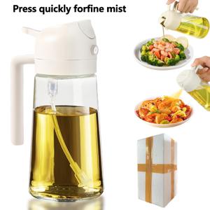 TEMU 16온스/470밀리리터 - 투인원 유리 오일 스프레이어 및 디스펜서, 오일 병 오일 스프레이 - 유리 올리브 오일 스프레이, 쿠킹 오일 스프레이, 샐러드, 주방 가제트|오일스프레이