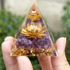 TEMU 1개 오르곤 플라워 오브 라이프 자수정 , 집을 변화시키고 부를 끌어들이는 볼 포함, 홈 데코, 컬렉션, 휴일 선물