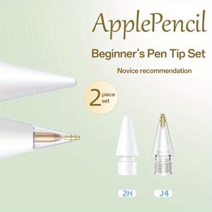 TEMU 애플펜슬 프로용 펜촉, 애플펜슬 1세대/2세대 필기용 아이패드 종이 필름 내마모성 연필 튜브 커패시터 펜 헤드 쓰기 및 그리기