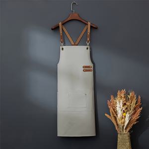 TEMU 주방 요리, 레스토랑 직원 유니폼, 셰프 앞치마, 카페 및 작업 앞치마를 위한 가볍고 내구성이 뛰어난 인조 가죽 앞치마, 남녀공용.