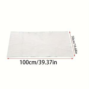 TEMU 차량 또는 배기 파이프용 100*50cm 방음재, 단열, 고온 저항성 유리 섬유 니들 펠트, 화상 방지 흡음, 두꺼운 버전