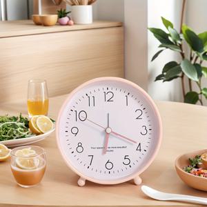 TEMU 패션 노르딕 스타일 알람시계 심플 크리에이티브 데스크탑 장식 대형 폰트 학생 기숙사 기상벨 귀여운 대형 시계 선물 책상용 정교한 시계