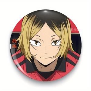 TEMU 2D 플랫, 2D 플랫 애니메 캐릭터 클래식 패션 만화 플라스틱 핀 - 노란색 머리, 빨간색 & 검은색 의상, 옷, 모자, 배낭에 내구성 있는 금속 액세서리 - 친구, 동기, 동료, 애니메 액세서리, 의류 장식, 생동감 있는 핀 디자인, 고품질 마감, 2D 플랫