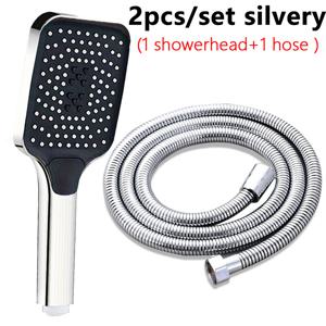TEMU 3가지 기능 샤워 세트 - 1.5M 호스 포함 오버사이즈 패널 - 고압 레인폴, 마사지, 미스트 옵션 - 간편한 설치, 범용 호환, 샤워 전용 디자인!