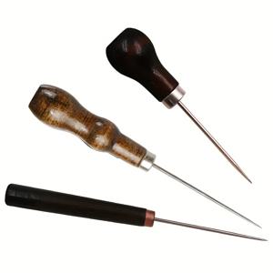 TEMU 3개 수제 가죽 호박 손잡이 팽이 세트, 직선 팽이, 후크 팽이, 천공 팽이, 가죽 공예 도구, 신발 팽이, 단일 호박 팽이, 이중 호박 팽이, 가는 나무 손잡이 팽이.|피어싱