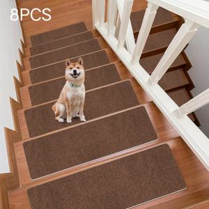 TEMU 8/15개입 미끄럼 방지 계단 매트 카펫 | 45*19cm/17.7