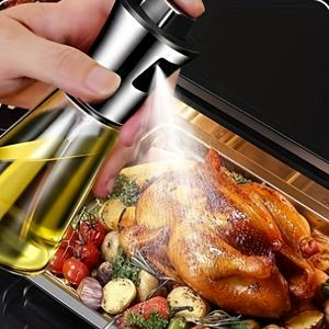 TEMU 주방 요리용 기름 스프레이 200ml, 유리 오일 스프레이, 스테인리스 스틸 스프레이 병, 에어프라이어, 요리, 그릴, 샐러드 등 다용도로 사용 가능